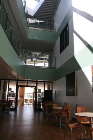 St Peter's Sixth Form College, view from the central atrium
